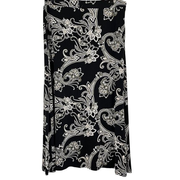 Grateful Dresses & Skirts - Retro Floral Maxi Skirt L Black Boho Western Classic Chic Neutral Festive Indie